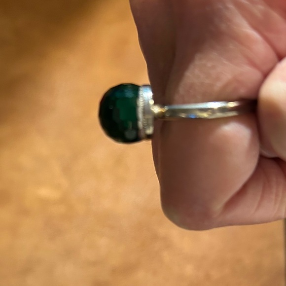 Vintage ring with dark green stone - Picture 9 of 10